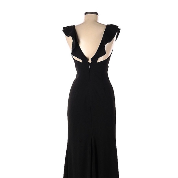 Lulus Perfect Opportunity Black Maxi Dress with Ruffle Straps Size Medium - Picture 4 of 10